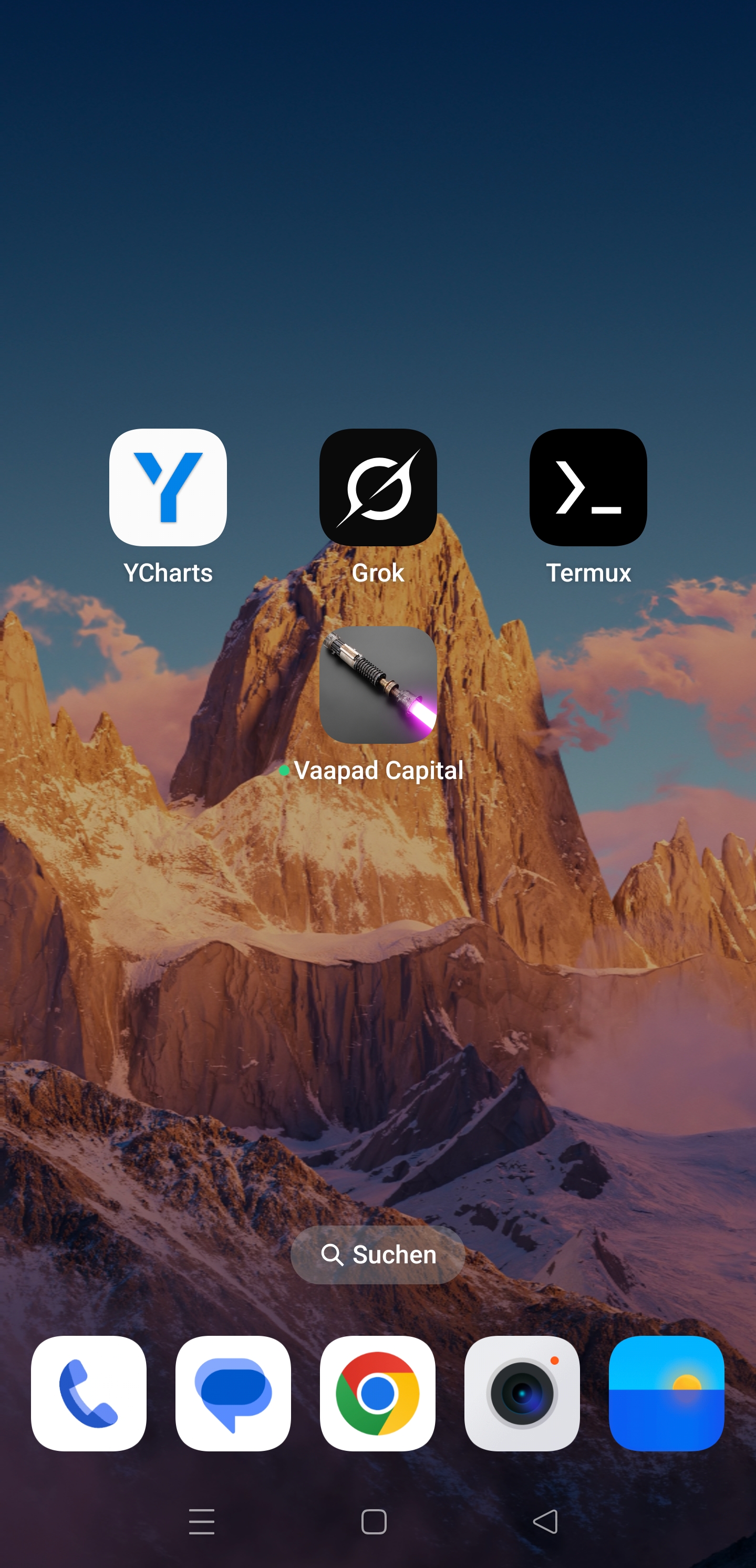Vaapad Capital app installed on a smartphone homescreen